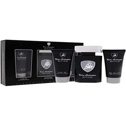 Tonino Lamborghini Mitico 3 Piece Gift Set: Eau De Toilette 125Ml, Shower Gel 100Ml, Aftershave Balm 100Ml