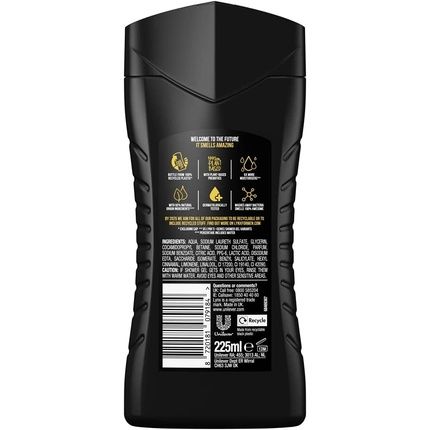 Lynx Gold Oud Wood And Vanilla Body Wash With Plant-Based Moisturizers 12 Hour Refreshing Fragrance Dual Action Power