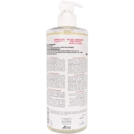 Topicrem Da Gel Sobreegrasante 500Ml - Image 3