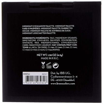 Bronx Colors Urban Cosmetics Mnp01 Midnight Palette 4.5G - Image 3