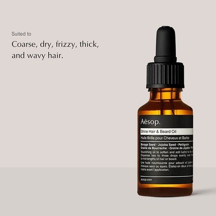 Aesop Shine Hair & Beard Oil 25Ml 0.84 Oz Paraben-Free Cruelty-Free & Vegan