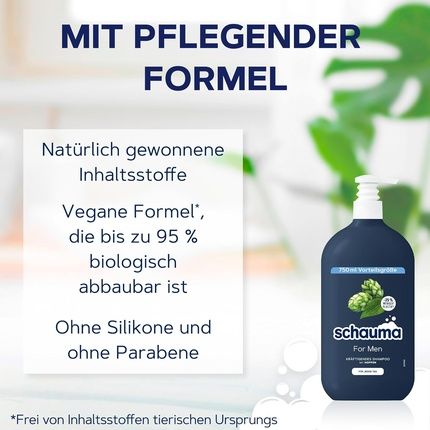 Schauma Shampoo For Men 750Ml - Image 3