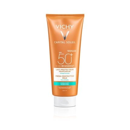 Vichy Capital Soleil Face And Body Milk Spf 50 300Ml Protective Lotion - Image 4