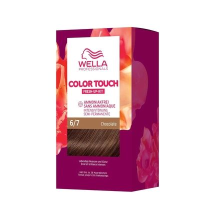 Wella Professionals Color Touch Ammonia-Free Semi-Permanent Hair Color For Color Refreshing And Gray Hair Coverage With Root Kit And Hair Mask Chocolate