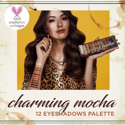 Eveline Cosmetics Charming Mocha 12-Shade Eyeshadow Palette - Captivating Coffee