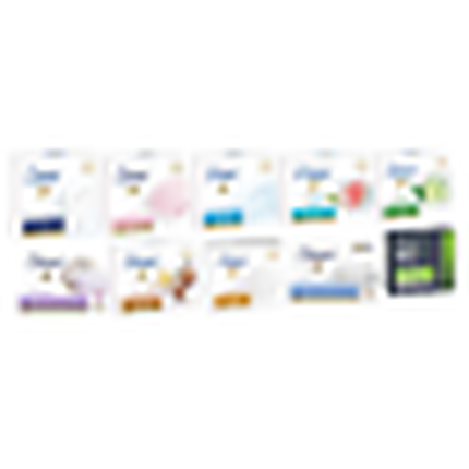 Dove Multicolor 1/4 Moisturising Cream Bar Soap 90G