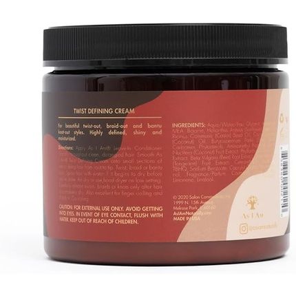 As I Am Twist Defining Cream For Shiny Smooth Twists And Twist Outs 16 Oz