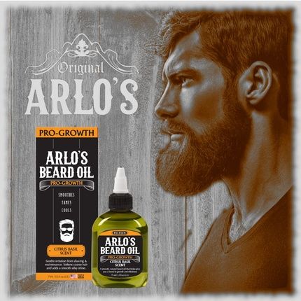 Arlo'S Pro Growth Beard Oil Citrus Basil 2.5 Oz. - Promotes Beard Hair Growth