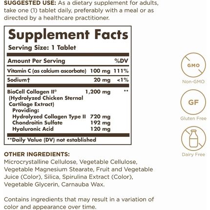 Solgar Collagen Hyaluronic Acid Complex 30 Tablets