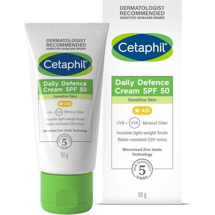 Cetaphil Daily Defence Spf 50 Face Mineral Sun Cream Water Resistant
