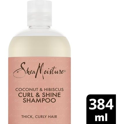 Sheamoisture Coconut & Hibiscus Curl & Shine Shampoo For Thick, Curly Hair 384Ml