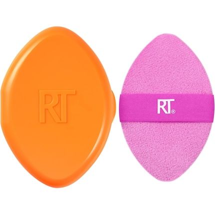 Real Techniques Miracle 2-In-1 Powder Puff + Travel Case Dual-Sided Makeup Blending Puff Elastic Band Precision Makeup Sponge And Powder Puff For Liquid Cream And Powders Travel Case - Image 3