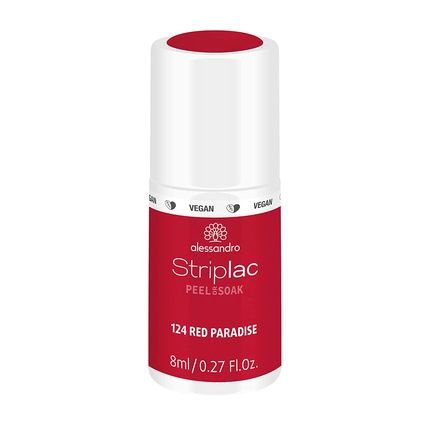 Alessandro Striplac Peel Or Soak Vegan Red Paradise Led Nail Polish 8Ml