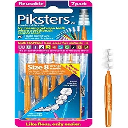 Piksters Size 8 Orange Handle