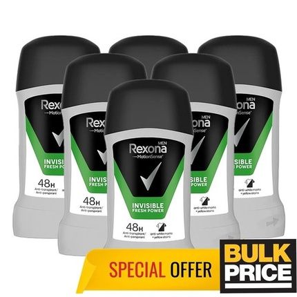 Rexona Men Invisible Fresh Power Stick Deodorant 48H Sweat Odour Protection