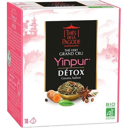 Yinpur Pagoda Teas Green Tea Grand Cru Detox 18 Bags