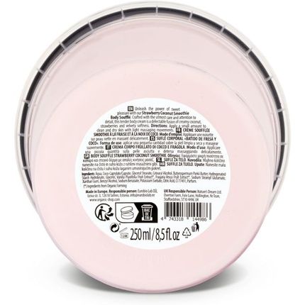 Organic Shop Strawberry Coconut Smoothie Creamy Hydrating Body Souffle 250Ml - Image 3