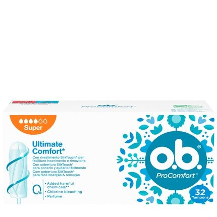 Ob Procomfort Super Tampons 32 Units
