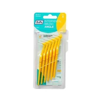 Tepe Angle Interdental Brush Yellow 07 Mm Pack Of 6