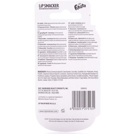 Lip Smacker Coca-Cola Collection Fanta Orange Flavored Lip Balm For Kids - Sweet Gift For Your Friends