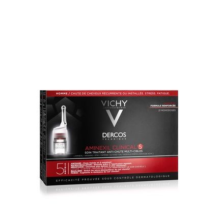 Vichy Dercos Aminexil Clinical 5 Multipurpose Antihair Loss Treatment For Men 21 X 6 Ml - Image 3