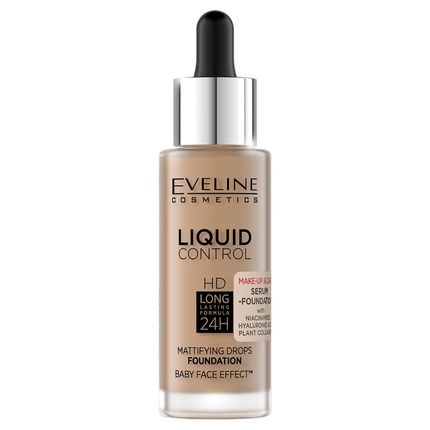 Eveline Liquid Control Hd Foundation With Dropper 060 Sunny Beige 32Ml