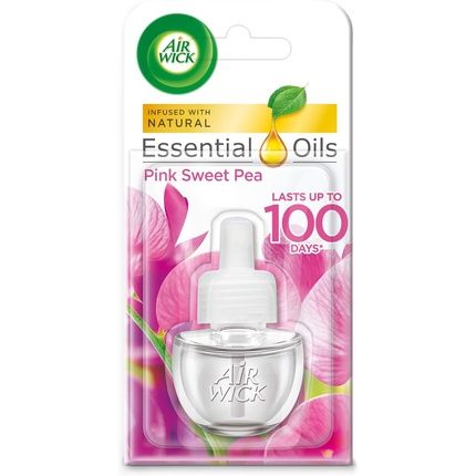 Air Wick Essential Oils Air Freshener Electrical Plug Refill Pink Sweet Pea 19Ml