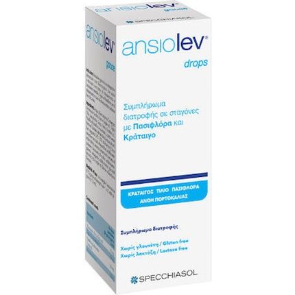 Specchiasol Ansiolev Instant Drops - Dietary Supplement For Stress Relief, 20Ml