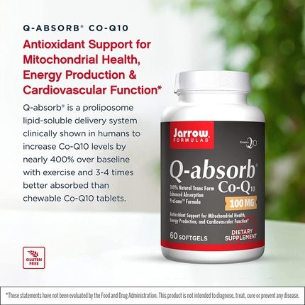 Jarrow Formulas Q-Absorb 100Mg Softgels 60 Count - Image 3
