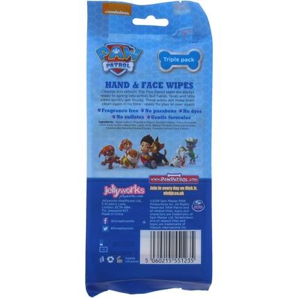Paw Patrol Hand & Face Wipes 10'S - Pack Of 3