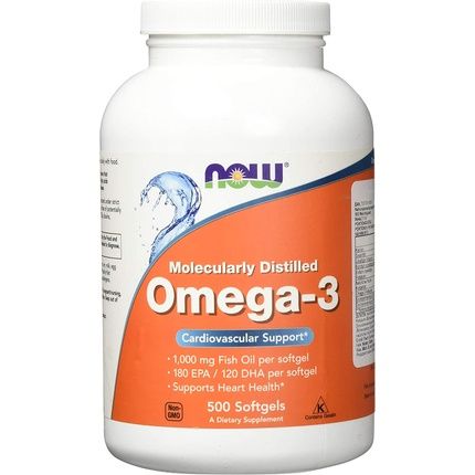 Now Foods Omega-3 Molecularly Distilled Softgels 500