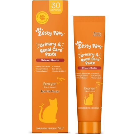 Zesty Paws Cat Urinary & Renal Paste For Urinary Tract Health And Urine Ph Balance