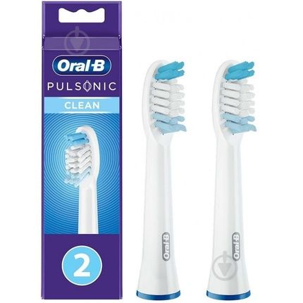 Oral-B Pulsonic Clean Replacement Toothbrush Heads For Oral-B Sonic Toothbrush Heads, Pack Of 2