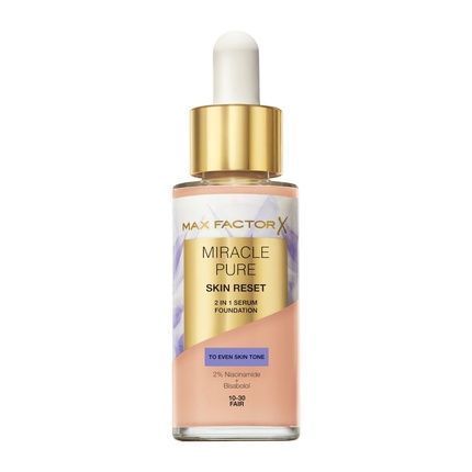 Max Factor Miracle Pure Foundation With Serum For Face 10-30 Fair 30Ml