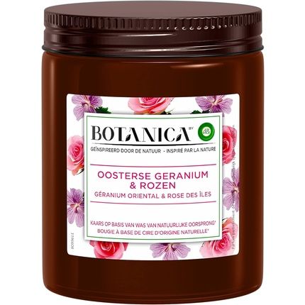 Botanica By Air Wick Scented Candles Eastern Geranium & Roses 120G