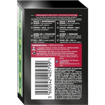 Garnier Pure Active Charcoal Cleansing Bar 100G