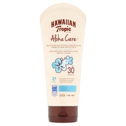 Hawaiian Tropic Aloha Care Protective Sun Lotion Mattifies Skin Spf 30 Sunscreen Opaque Milk