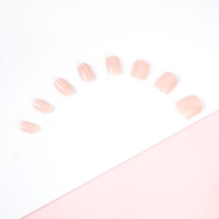 Invogue Dusty Pink Square Nails 24 Pieces