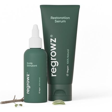 Regrowz Natural Hair Growth And Thickening Treatment For Men - Includes Scalp Stimulant And Restoration Serum