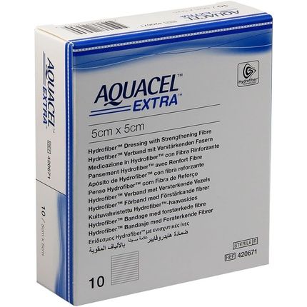 Convatec Aquacel Extra Hydrofiber Wound Dressing 5X5Cm