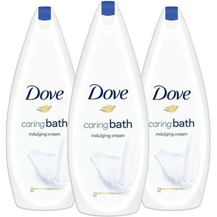 Dove Indulging Cream Caring Bath With 1/4 Moisturising Cream 720Ml - Pack Of 3
