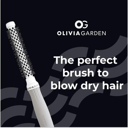 Olivia Garden Expert Blowout Shine Hairbrush White And Grey 15Mm - Image 3