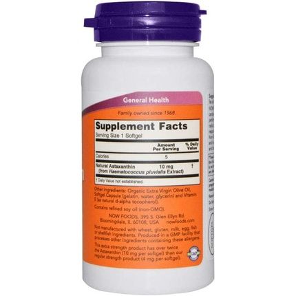 Now Foods Astaxanthin 10Mg Softgels 60 Count