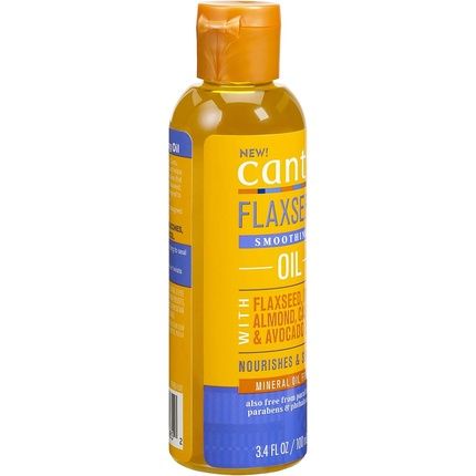 Cantu Flaxseed Smoothing Oil With Flaxseed, Olive, Almond, Castor & Avocado Oil 100Ml