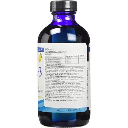 Nordic Naturals Omega-3 Purified Fish Oil Lemon Flavor 8 Fl Oz (237 Ml)