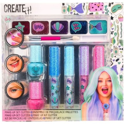 Create It! Glitter Makeup Set 7 Pieces