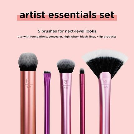 Real Techniques Artist Essentials Complete Face Makeup Brush Set - Image 3