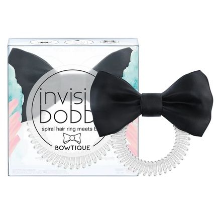 Bowtique Hair Tie With Bow True Black - Stylish And Functional Hair Accessory