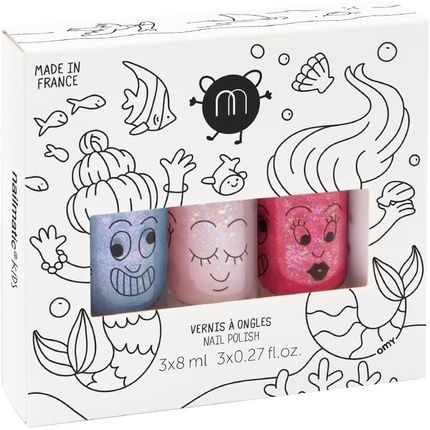Nailmatic Kids Water-Based Nail Polish Mermaid 3 Pack Set