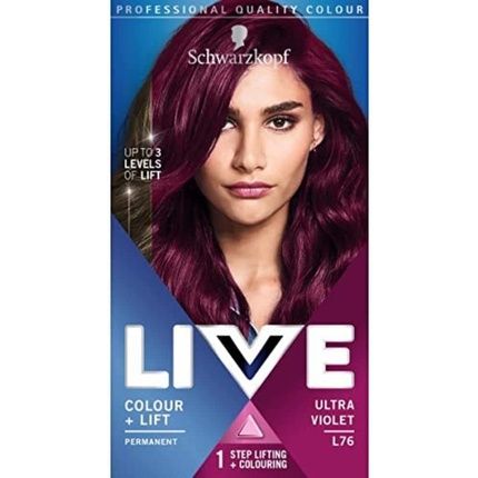 Schwarzkopf Live Long Lasting Permanent Hair Color L76 Ultra Violet